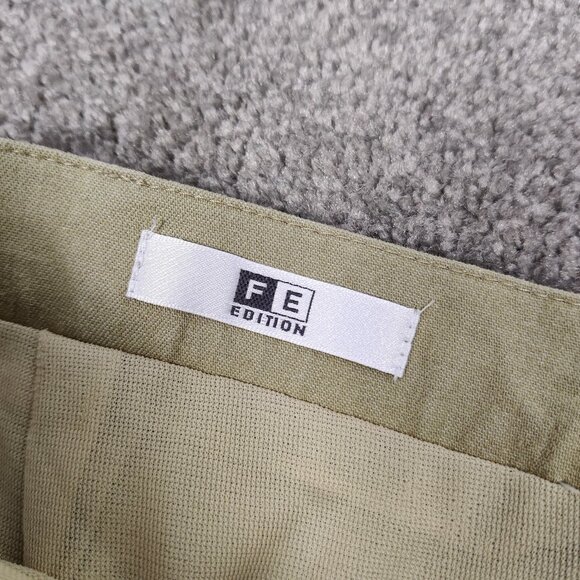 FE Edition Women's Maxi Skirt in Green Size 12 Cotton Old Money Quiet Luxury - Picture 7 of 15